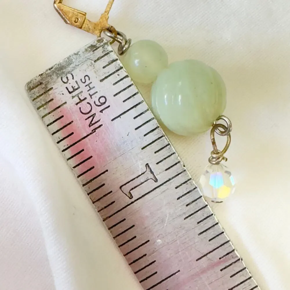 Vintage green carved